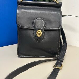 VTG COACH Black Leather Murphy Bag